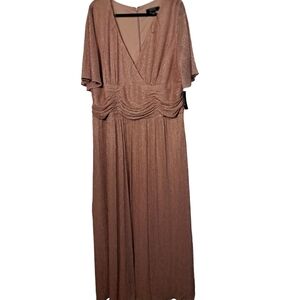 NWT Ignite Evenings PLUS Faded Rose Dress Gown 22W